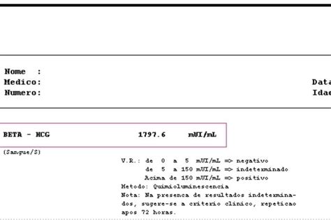 modelo de beta hcg positivo